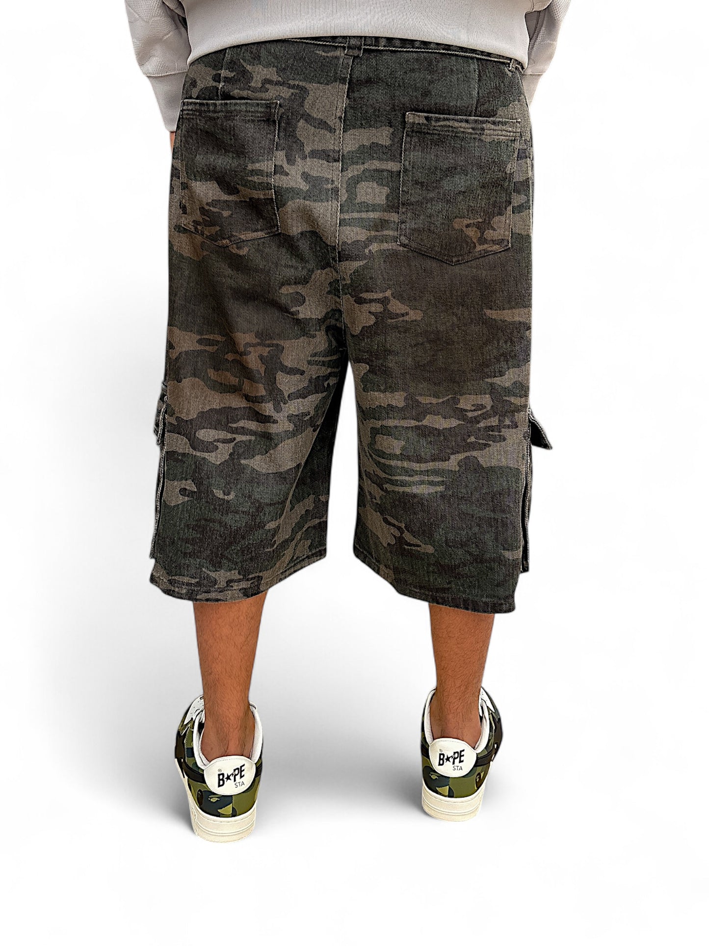 Toy soldier camo cargo shorts